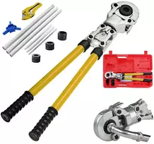 Rankinis vamzdžių užspaudimo įrankis, 16-32 mm, su priedais