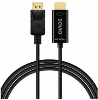 Savio CL-189 DisplayPort į HDMI 4K 60 Hz kabelis