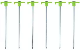 PALAPINĖS KUOLAI 19CM RINKINYS 6VNT METALAS PLASTIKAS CAMP ACTIVE 502991