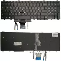 Klaviatūra DELL Latitude 5500, su pašvietimu ir „trackpoint“