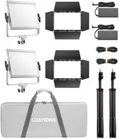 Apšvietimo Rinkinys - Godox Litemons LP400R RGB LED Šviesos Panele 2-Šviesų Rinkinys 1800K–10000K, Bluetooth, Juoda
