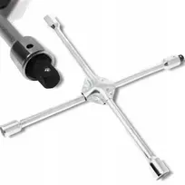Forcekraft Kryžminis ratų raktas 17-19-21-22 mm kryžminė galvutė su 1/2 colio adapteriu