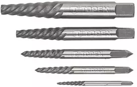 TOPEX varžtų išsukimo rinkinys, 5 vnt., Ø 3,3–19 mm