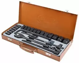 Įrankių rinkinys Forcekraft Įrankių rinkinys 1/2" 24el. (8-32mm) (6-kątnych)
