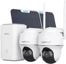 Reolink Home Hub Kit valvontajarjestelma, Home Hub + 2 x Argus PT Ultra aurinkopaneelilla