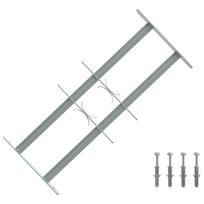 Langų saugos grotelės su 2 skersiniais 3 pcs 430-740 mm