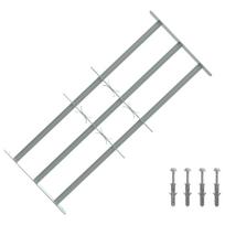 Langų saugos grotelės su 3 skersinėmis 3 pcs 630-1140 mm