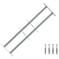 Langų saugos grotelės su 2 skersiniais 3 pcs 630-1140 mm