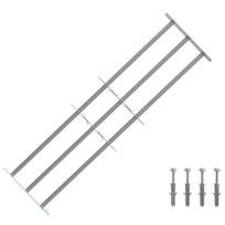 Langų saugos grotelės su 3 skersinėmis 3 pcs 930-1740 mm