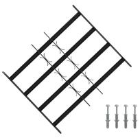 Saugumo grotelės langams su 4 kryžmėmis 3 pcs 43-74 cm