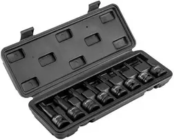 NEO TORX smūginių galvučių rinkinys, 8 vnt., T30–T80, Cr-Mo plienas