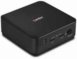 KVM Jungiklis - LINDY 2 Prievadų Type C, Dvigubas HDMI 4K60 KVM Jungiklis su USB 3.2 Gen 2, 100W PD