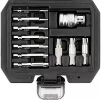 Toya Sa Poland Antgalių rinkinys | sugadintiems T-Star (Torx) su skyle | 11 vnt. (YT-04582)