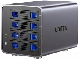 Unitek RAID korpusas 2,5 colio / 3,5 colio SATA diskui, 8 režimai, 80 TB, USB-C
