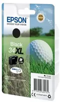 „Epson“ golfo kamuoliukų rašalo kasečių pakuotė „Juodas 34XL DURABrite Ultra“ rašalas, didelės (XL) talpos, Juodas, Pigmentinis rašalas, 16,3 ml, 1 vnt., 1100 puslapių