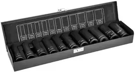 NEO ilgų smūginių galvučių rinkinys, 1/2', 11 vnt. (10–24 mm), CrV