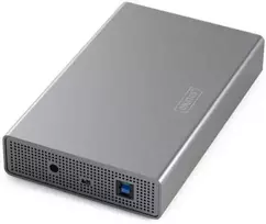 Digitus Digit USB 3.0 korpusas 3,5 colio SATA III SSD/HDD diskui iki 16 TB su maitinimo šaltiniu, aliuminis