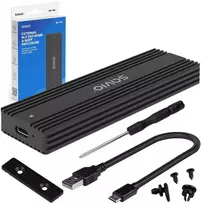 Savio AK-84 storage drive enclosure SSD enclosure Juodas M.2