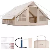 Pripučiama stovyklavimo palapinė, glampingo palapinė su pompa, 5-8 asmenų šeimos palapinė, lengvai pastatoma pripučiama palapinė, vandeniui atspari oro palapinė