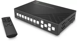 KVM Jungiklis - LINDY 5 Prievadų KVM Komutatorius su Integruotu Daugiavaizdžiu Ryšiu, HDMI, USB Type C, 4096x2160@60Hz
