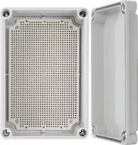AWB382813 ABS korpusas 380x280x130, atsparus vandeniui su plastikiniais varžtais ir montavimo plokšte Pulsar