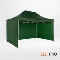 Prekybinės palapinės stogas ir sienos (4 vnt.) komplektas 3x4,5 Žalia Zeltpro PROFRAME
