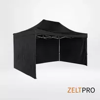 Prekybinės palapinės stogas ir sienos (4 vnt.) komplektas 3x4,5 Juoda Zeltpro TITAN