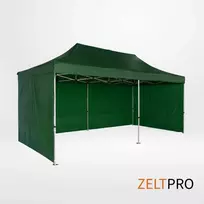 Prekybinės palapinės stogas ir sienos (4 vnt.) komplektas 3x6 Žalia Zeltpro TITAN