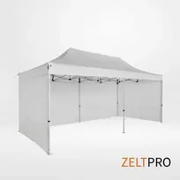 Prekybinės palapinės stogas ir sienos (4 vnt.) komplektas 3x6 Balta Zeltpro TITAN
