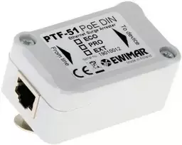 Ewimar PTF-51-PRO/POE/DIN LAN/Ethernet apsauga nuo viršįtampių, montuojama ant DIN bėgelio