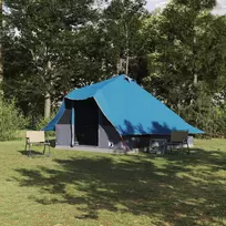 Tipi palapinė su stogu Mėlyna 358 x 296 x 258 cm tafta