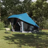 Tipi palapinė su stogu Mėlyna 508 x 470 x 300 cm tafta