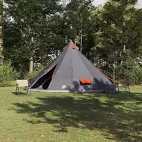 Tipi palapinė Pilka ir oranžinė 560 x 560 x 300 cm tafta