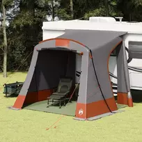 Bagažinės palapinė Pilka ir oranžinė 285 x 255 x 245 cm tafta