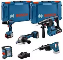 Bosch Rinkinys COMBI 18V GSB + GBH + GWS + GSA + GLI + 3x5