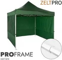Prekybinės palapinės stogas ir sienos (4 vnt.) komplektas 2x2 Žalia Zeltpro PROFRAME