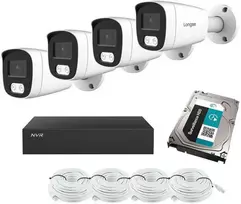 8 megapikselių 4K IP kamerų komplektas Longse su 4 kameromis BMSCFCV8RC ir 1TB disku