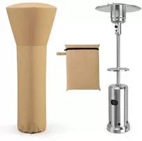 Promotions Lauko šildytuvo uždangalas 220x86x48 cm smėlio spalvos, vandeniui atspari oksfordo medžiaga