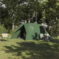 Dome palapinė 4 asmenims su stogu Žalia 455 x 252 x 178 cm