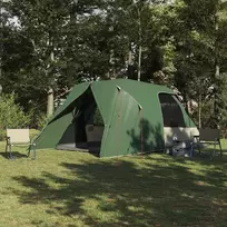 Dome palapinė 6 asmenims su stogu Žalia 500 x 314 x 206 cm
