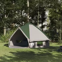 Teepee palapinė 8 asmenims Žalia ir balta 490 x 410 x 210 cm