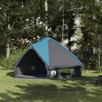 Teepee palapinė 8 asmenims Mėlyna ir Pilka 490 x 410 x 210 cm
