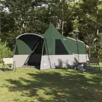 Teepee Palapinė 8 Asmenims su stogu Žalia 720 x 465 x 295 cm