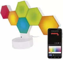 Emos Hexagon išmanioji LED stalo lempa RGBIC reguliuojamas apšvietimas WiFi GoSmart