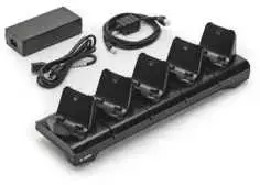 Zebra CRD-MPM-5SCHGUK1-01 5 lizdų spausdintuvo įkrovimo stovas ZQ300, JK maitinimo laidas