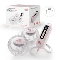 KINDERKRAFT dvigubas nešiojamas elektrinis pientraukis GENTLEFLOW, pink, KEGEFL00PNK0000