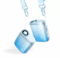 Ventiliatorius Jisulife Neck Fan 5 4500mAh Mini Fan with Lanyard - Mėlyna