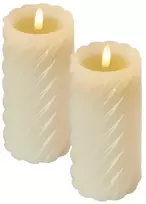 Emos Dekoratyvinė LED vaško žvakė 17 cm, 2 vnt. / 2xAAA / šilta balta / laikmatis
