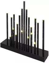 Emos LED Advento žvakė, juoda, 27,5 cm / laikmatis / 3xAA / šilta balta / skirtas naudoti patalpose