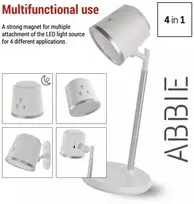 Emos Universalus LED stalo šviestuvas, sieninis šviestuvas, naktinis šviestuvas „Abbie“ įkraunamas baltas